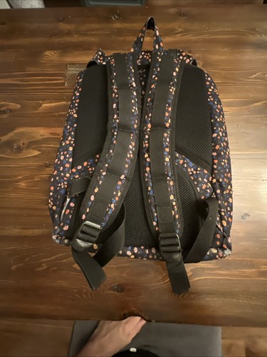 Herschel Girls Backpack Bag Black Floral Magnetic Straps - Picture 8 of 21