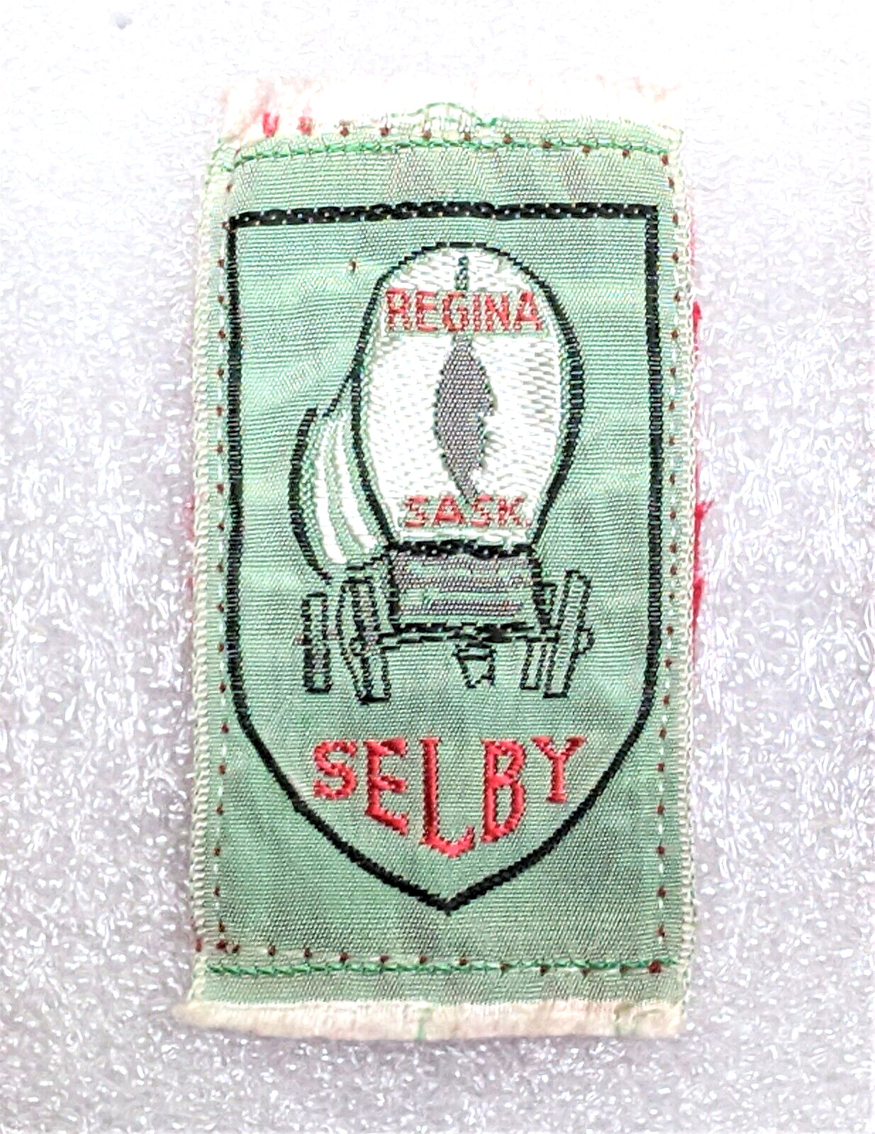 SELBY REGINA Sask. DISTRICT Rectangular Boy Scout Silk  Ribbon Badge Canadian SK