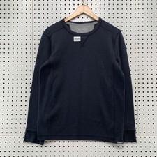 Eddie Bauer Theral Shirt Mens Medium Navy Blue Long Sleeve 19.5x26.5