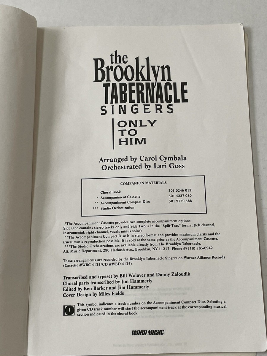 Only To Him / Brooklyn Tabernacle ゴスペル譜 Only To Him - Brooklyn Tabernacle Choir | PDF