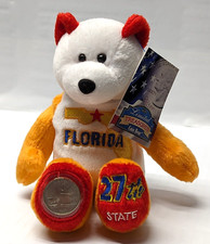 Coin Bear 27 Florida Collectible Stuffed Plush 9" Bear Limited Treasures