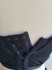 Agent Provocateur Sally Black Zipper 32B Corset/Brief AP3/M