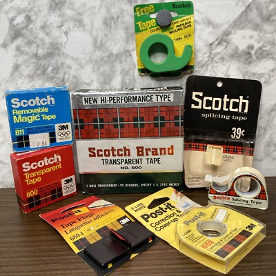 VTG 3M Scotch Brand And Post It Lot- Old Stock