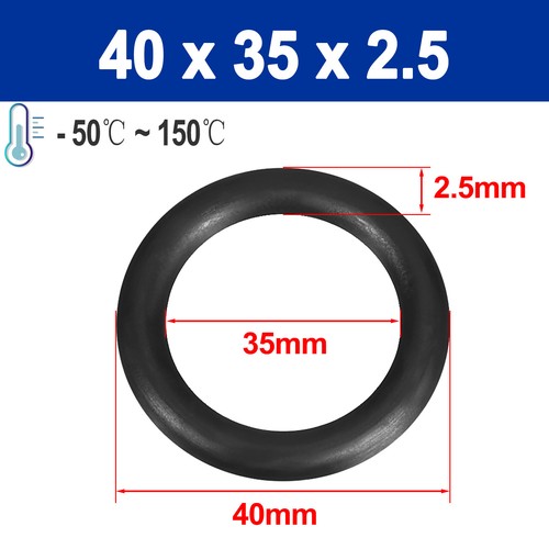 Metric Rubber EPDM O Ring Seals 2.5mm Cord Thickness 2mm - 295mm ID O-Rings Blac - Picture 64 of 155
