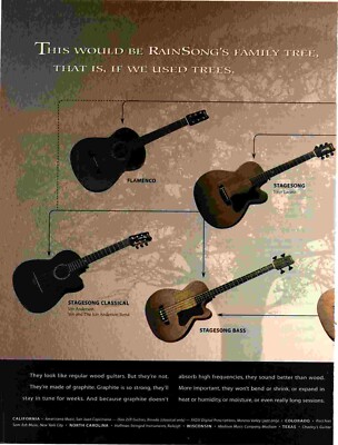 POT8 BILD/WERBUNG 11X16 REGENSONG GRAPHIT GITARREN