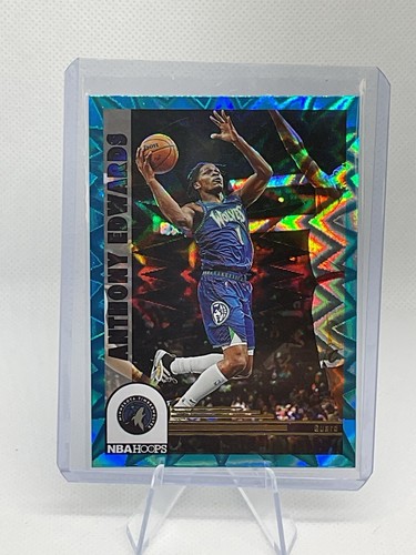 2022-23 Panini NBA Hoops - Hoops Teal Explosion #292 Anthony Edwards (955)