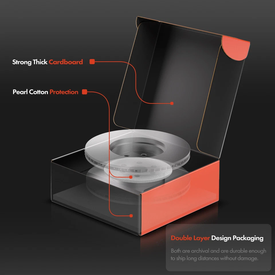 2 rotores de freno de disco delanteros para Saab 9-5 Saturn L300 2001-2005 LW200 LW300 Foto 4 de 4