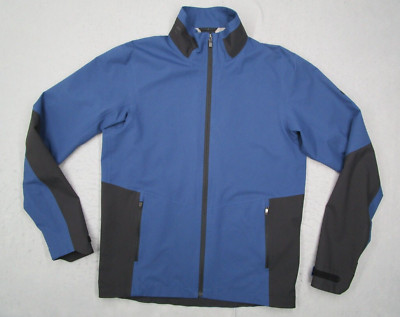 Peak Performance Jacket Mens Medium Blue Hipe Core+ Full Zip Waterproof  Gorpcore
