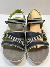 NIB Ryka Adjustable Sandals w/ CSS Technology Breeze Navy/lime/graySize 11