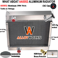 3 Row Aluminum Radiator Fit John Deere 210C Backhoe 482C Forklift  #AT129141