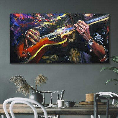Leinwand Bild Canvas 120x60 Malerei Abstrakte Musik Gitarre Musikalische