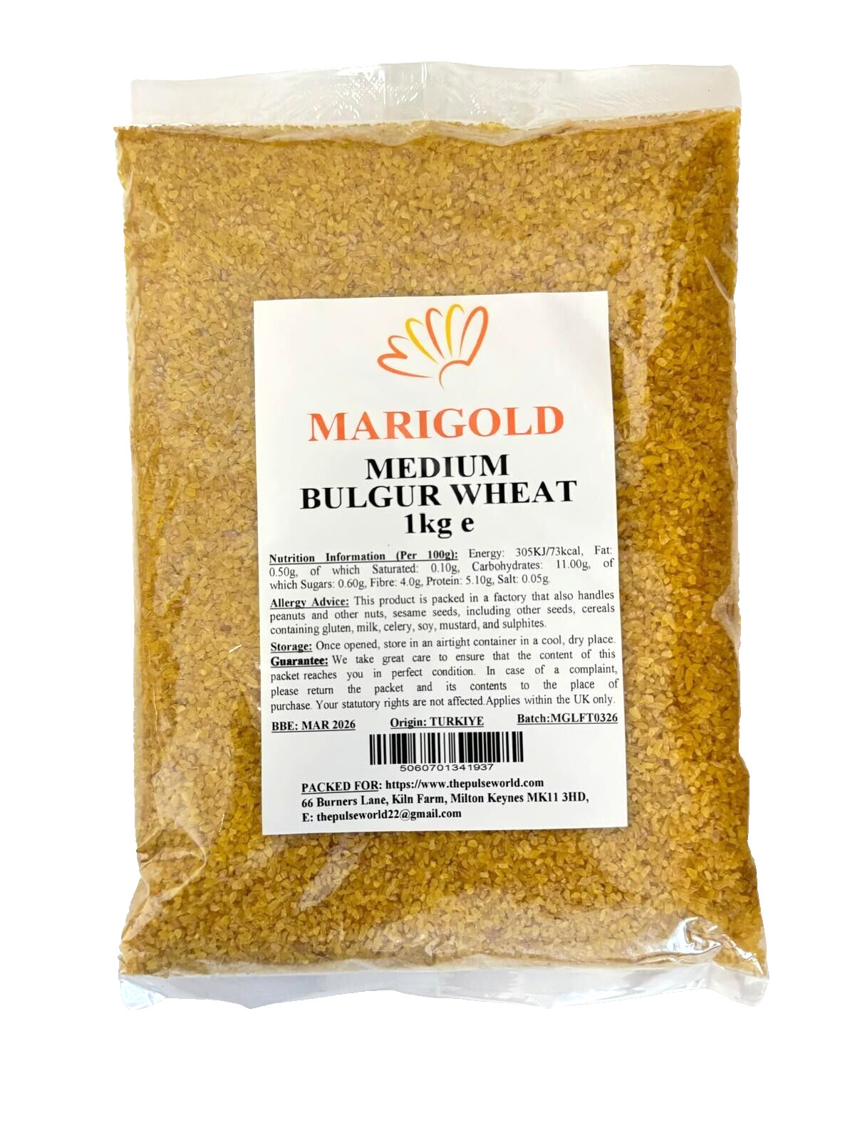 Marigold Bulgur Wheat Medium 1kg- Cracked Wheat