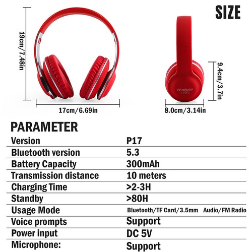 Wireless Bluetooth 5.3 Pro Gaming Headset W/Mic For Gamer PC PS4 PS5 Headphones - Picture 53 of 54