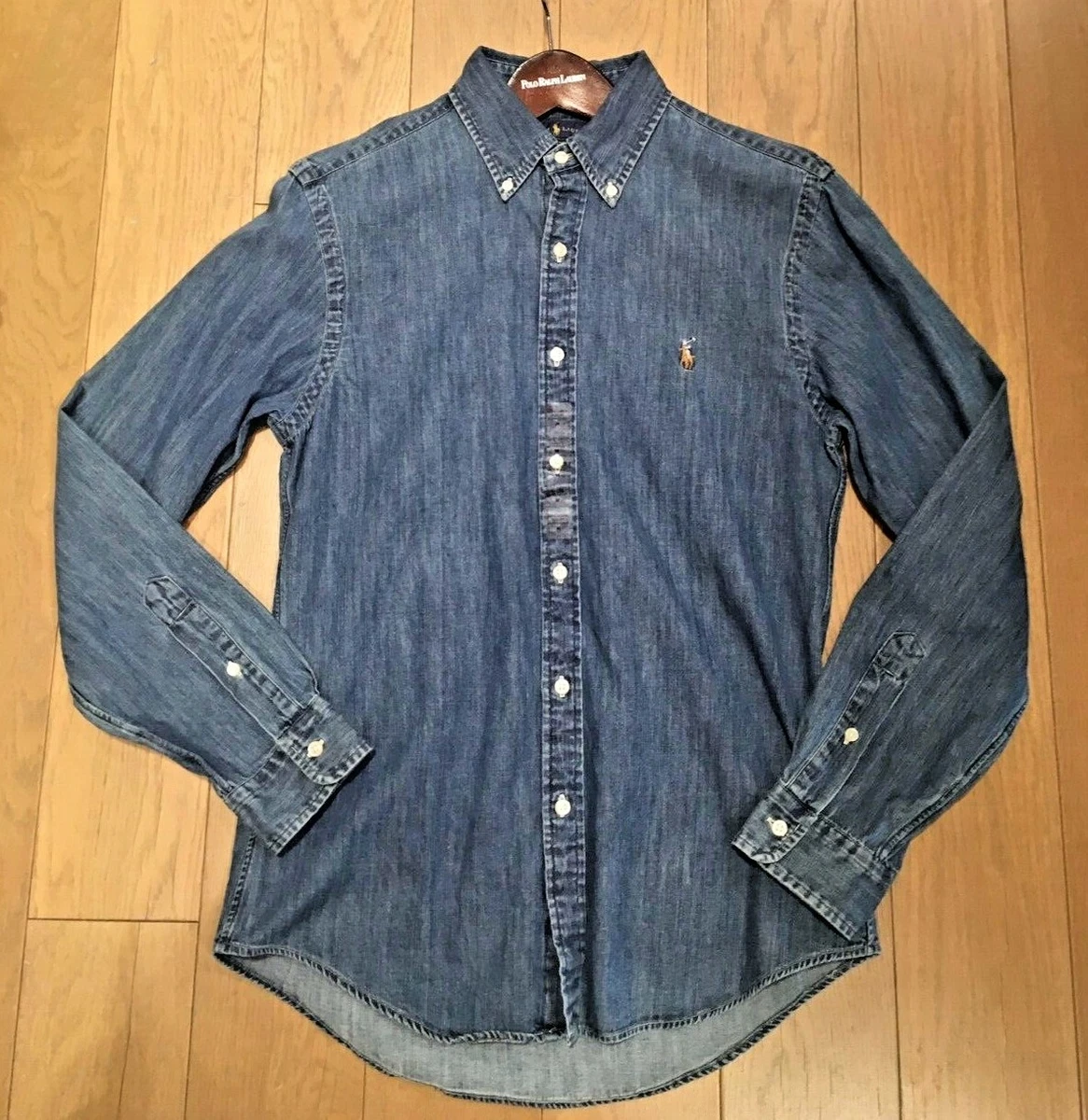 Ralph lauren denim long sleeve best sale shirt
