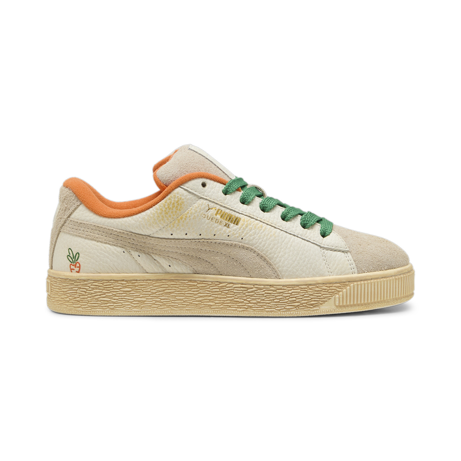 Мужские бежевые кроссовки Puma Suede Xl 2 Carrots на шнуровке Повседневная обувь 39880101