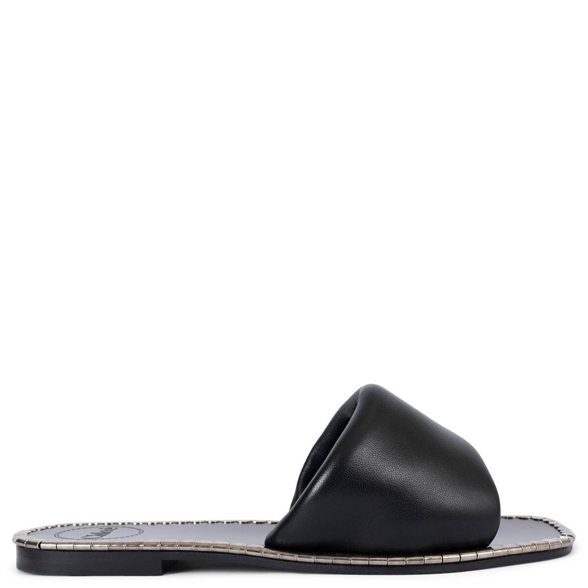 are 69666 auth CHLOE black leather IDOL Slides Sandals Shoes 37 | eBay