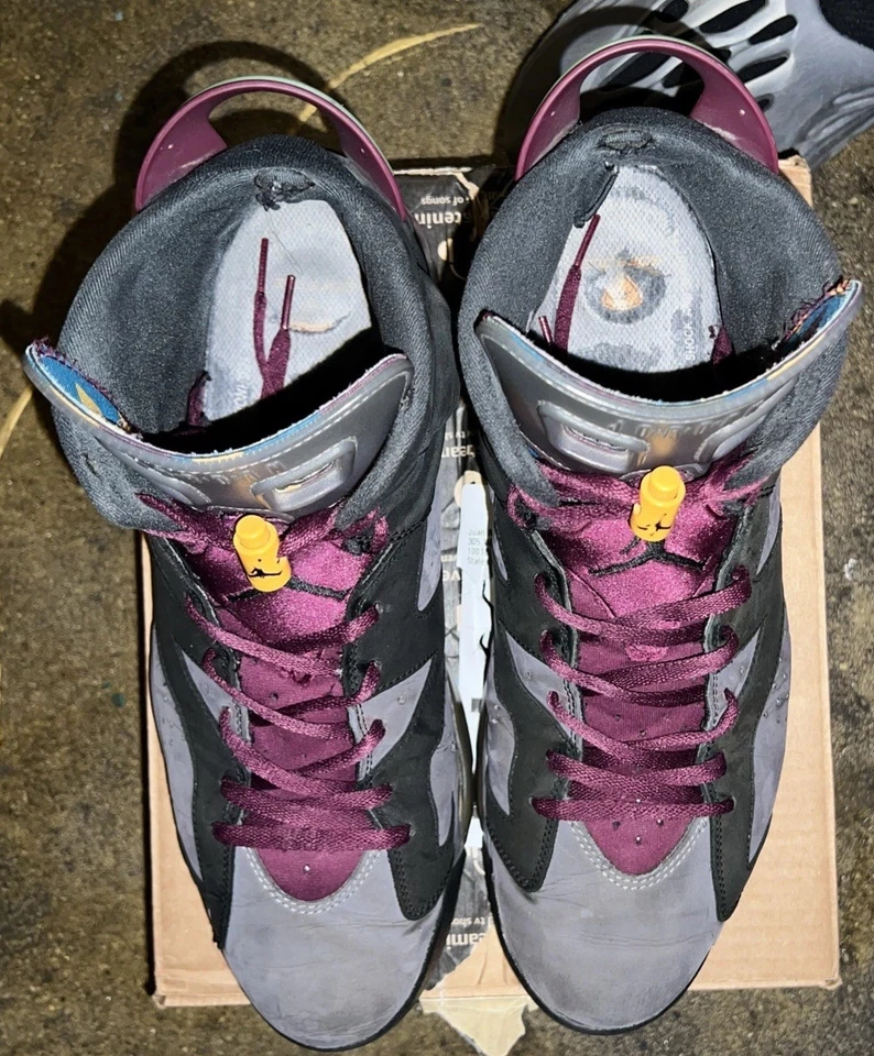 Jordan 6 Retro Burdeos Septiembre 2021 Talla 14 Hombre Usado Sin Caja Original Foto 3 de 4