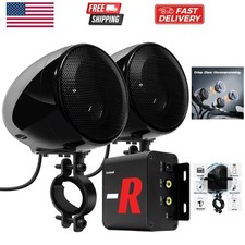 Motorcycle Speakers Bluetooth Waterproof Radio Audio System with Amplifier, F...
