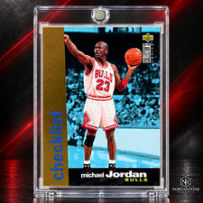Michael Jordan Card INSERT GOLD PARALLEL HOLO FOIL SP AUTHENTIC BULLS JERSEY #23