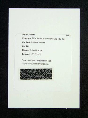 2026 Panini Prizm FIFA World Cup Kylian Mbappe National Heroes Auto