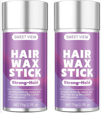 2PCS Hair Wax Stick, Slick Back Hair Pomade/Balm/Gel for Tame Flyaways, Frizz, S