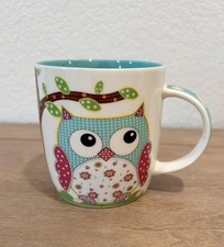 Burton  Burton Mug Calico Patchwork Owl Coffee Tea Hot Chocolate Multi Floral