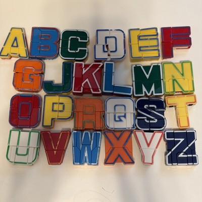 Vtg ALPHA-BOTS Transforming Letters Numbers Robots Action Figure Replacement