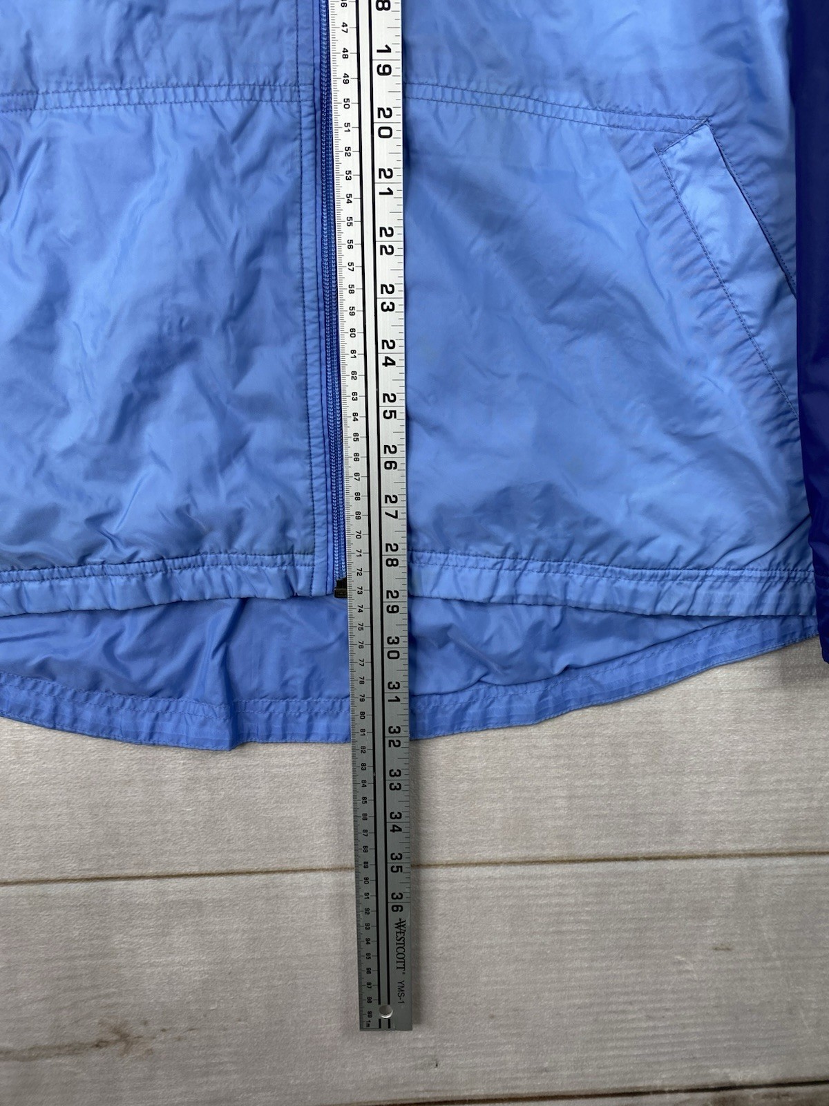 SACAI X NIKE Giacca a vento Nike vintage anni 90 uomo XL blu colorblock con cappuccio Y2K foderata in rete