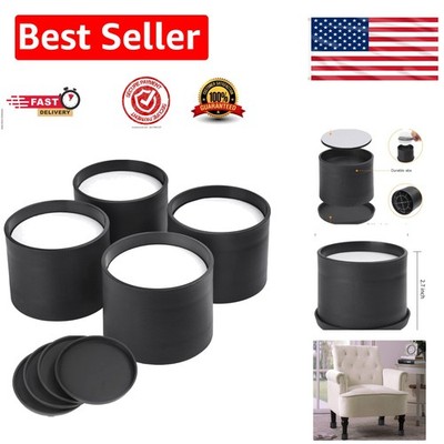 Heavy Duty 2 Inch Furniture Risers for Bedroom & Office - Floor Protectors