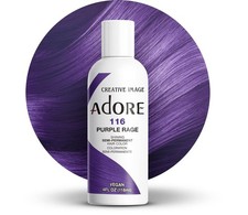 3 Pack Adore Semi Permanent Hair Dye Color 4oz 116 Purple Rage