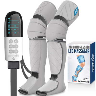 #ad Serenelife SLLGMSGR41GY Air Compression Leg Massager Open Box $51.99