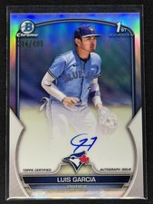 2023 Bowman #CPA-LG Luis Garcia Chrome Prospect Autographs Refractors #/499