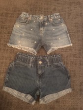 2 Pairs Cat Jack for Target Girls Jean Shorts Size 8