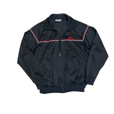 Asics Tiger Black Zip Up Athletic Track Jacket Men's L Vintage Sportswear