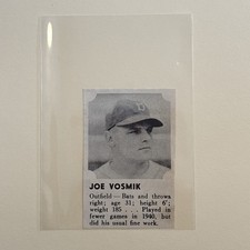 Joe Vosmik Brooklyn Dodgers 1941 Annual Baseball Picture