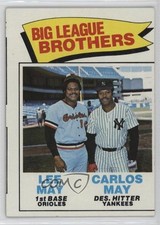 1977 Topps Big League Brothers Lee May Carlos May #633 19zq
