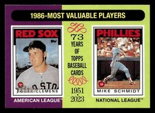 1986 MVPs (Roger Clemens / Mike Schmidt) 2024 Topps Heritage #197 Buy10get5FREE