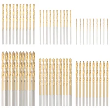 60 Pcs Small Twist Drill Bit Set 3/64"-1/8" Fully Ground Micro Drill Bits for...