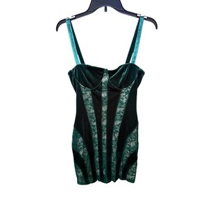 Green Velvet Mini Dress