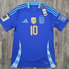 2024 Adidas Argentina Away Soccer Jersey Lionel Messi Men S Copa America Miami
