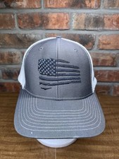 American Flag Embroidered Logo Shield Republic Richardson 112 Mesh Snapback Hat