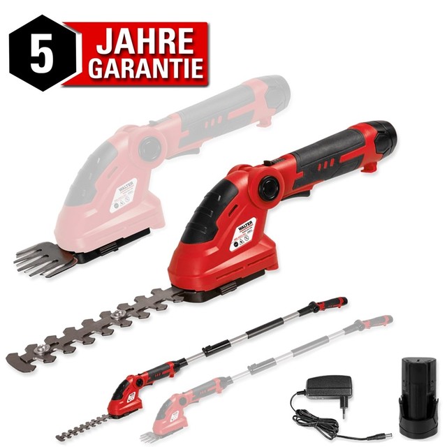 Walter Akku Heckenschere/Grasschere WWS-HGS 12 V Teleskopstange Akku & Ladegerät