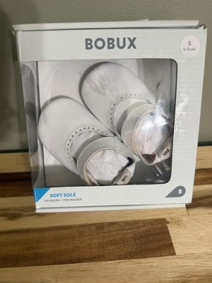 NEW Bobux Infant Soft Sole White Infant Shoes Newborn Pre-walker 3-9 Months