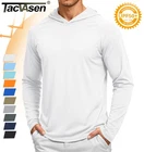 TACVASEN UPF50+ Mens UV Sun Shirt Performance Outdoor Fishing Casual Hoodie Tops