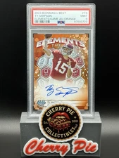 2023 Bowman University Best TY SIMPSON Elements of Game AUTO Orange /25 PSA 9