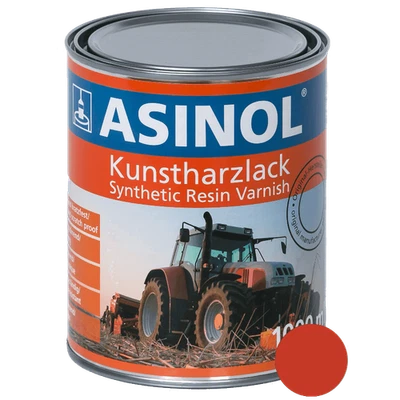 Kunstharzlack Lack Farbe Linde Gabelstapler Rot 1000 ml 1 Liter ASINOL