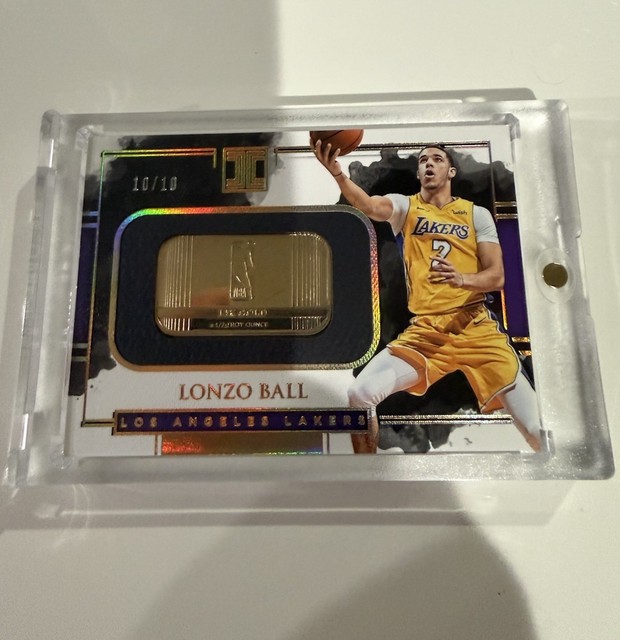 2017 Panini Impeccable Lonzo Ball Rookie Gold Bar 1/2 Troy Oz Of Gold /10🔥🔥