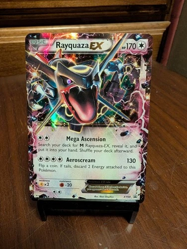 Pokémon TCG Rayquaza EX XY XY69 Holo Black Star Promo Shiny Ultra Rare LP/MP