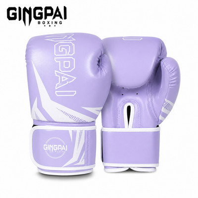 GP Boxhandschuhe | Herren Damen Muay Thai MMA Punching Kickboxen Sparring | Lila