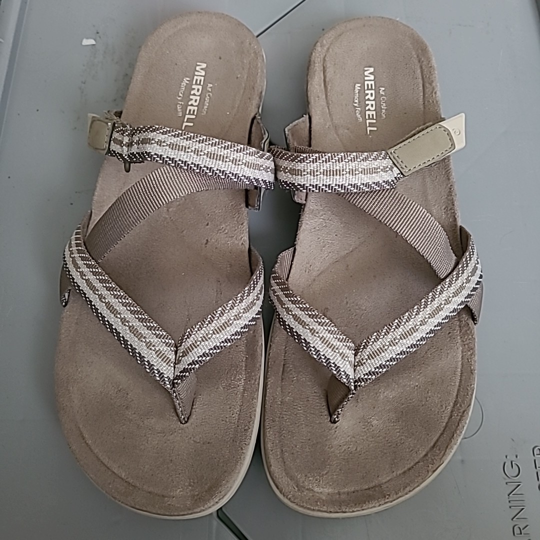 Merrell Brindle scarpe estive slip on beige marrone naturale donna taglia 10 sandali